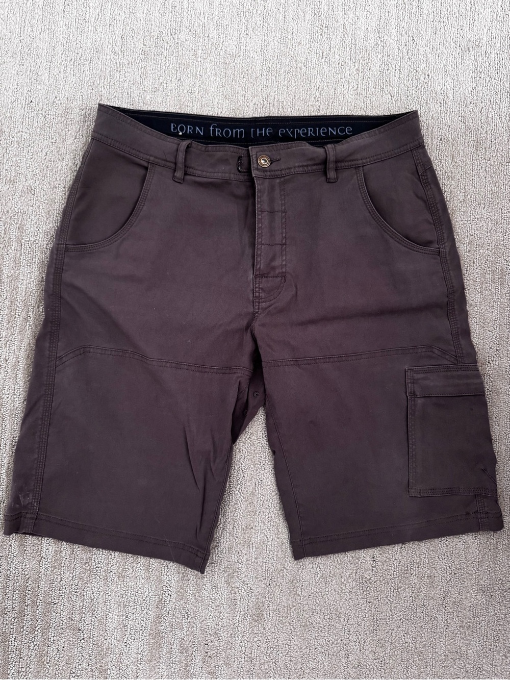 Prana Men's Brown Cargo Shorts — Utility Pocket Design